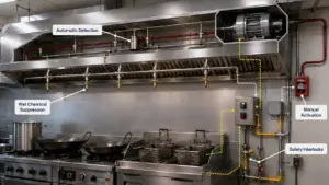 What a Compliant Fire Suppression Setup Typically Includes
